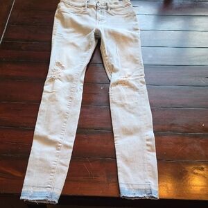 Old Navy Light Blue Distressed Skinny Jeans
